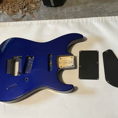 1990 Japan Charvel 275 Deluxe Candy Blue Guitar Body Floyd Ready image 2