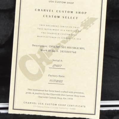 Charvel USA Select SD Style 1 HSS SBLK image 14