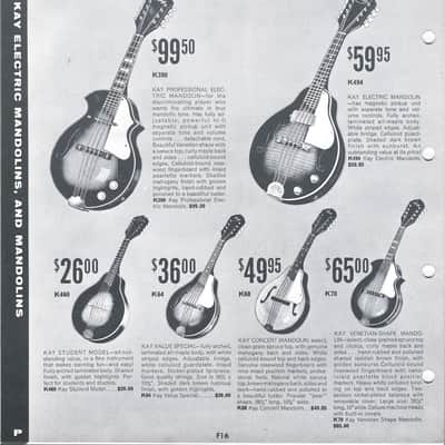 Vintage 1960 Kay Guitar Catalog Brochure Full Line image 2