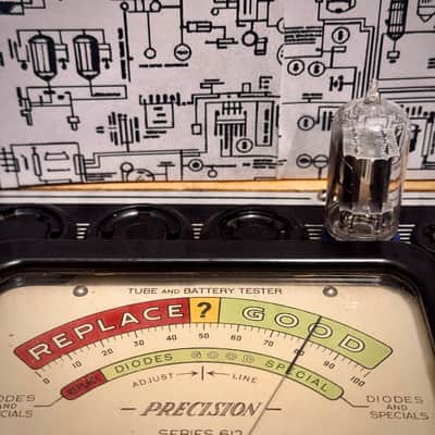 RCA 12AU7A 1950s Black Plates D-Getter - Tested image 2