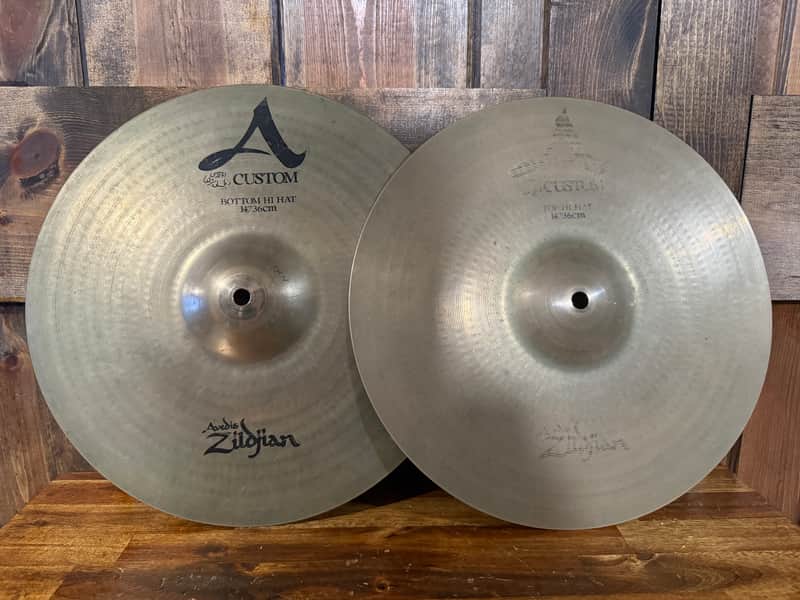 Zildjian 14" A Custom Hi-Hat Cymbals (Pair) image 1