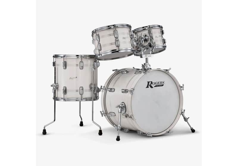 Rogers PT-0420HX-AC Powertone 4pc 20x14/10x7/12x8/14x14 Antique Cream image 1