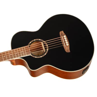 Ortega D8CE-5-L Deep Series 8 Spruce Top Medium Scale 5-String Acoustic-Electric Bass Guitar For Left Hand Player image 9