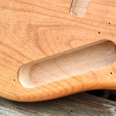 Warmoth Jazz Bass Body, Two Piece Light Alder, Oil Finish image 5