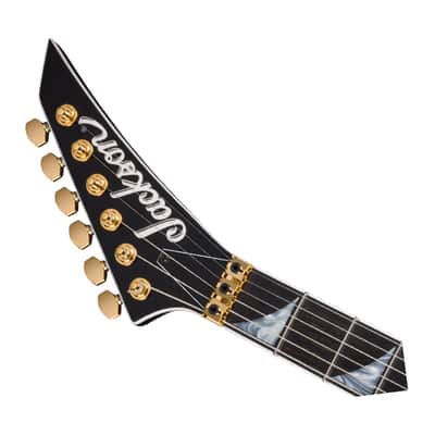 Used Jackson MJ Series Rhoads RR24MG - Black w/Yellow Pinstripes image 4