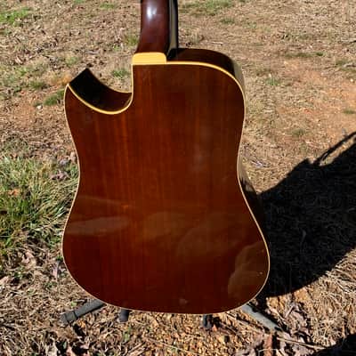 Guild D-40c-NAT 1970s Natural Rare 1st Dreadnaught Cutaway image 10