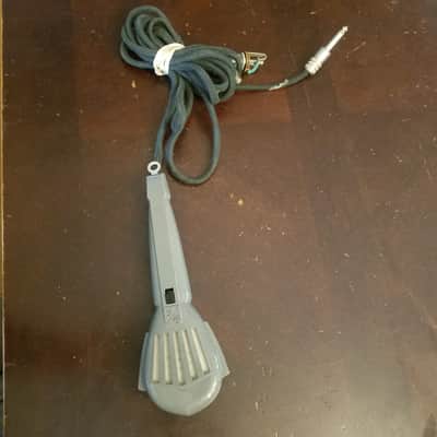 Webster Chicago RARE plastic handle variant MM35 Vintage Crystal Harp Mic 1950s MM-35 grey plastic cloth cord image 3