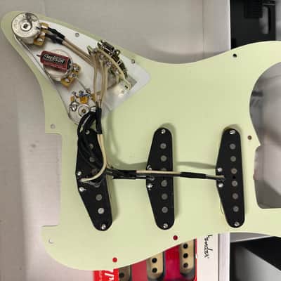 Fender Original 57’/62’ Pickups - Pre-Wired with Emerson Blender Kit and GuitarSlinger Aged ‘62 Mint Green Pick guard and knobs image 2