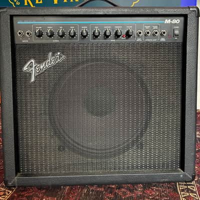 Fender M-80 2-Channel 80-Watt 1x12" Solid State Guitar Combo 1991 - 1994 - Black Tolex image 3