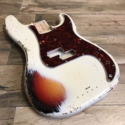 Made to Order - FRANCHIN Jupiter bass body Relic Aged 100% Nitro Lacquer COLOR OVER COLOR (Sunburst/ Black/ White/ Blue/ Green/ Yellow/ Red/ Pink/ Burgundy/ Purple/ Gold/ Silver, etc.) Basswood Poplar Precision-Bass Style Made in Italy image 17