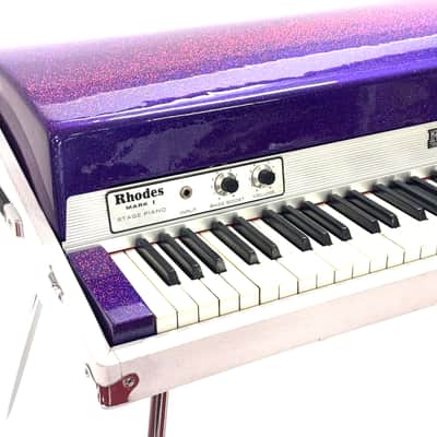 Rhodes Mark I Stage 73-Key Electric Piano, Refurbished in custom purple sparkle image 3