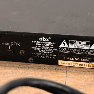 dbx 1531X Dual 31-Band Graphic Equalizer with Mono/Stereo Switch CG01XS3 image 10