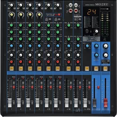 Yamaha MG12XU 12-Channel Analog Mixer 2016 - Present - Black image 1
