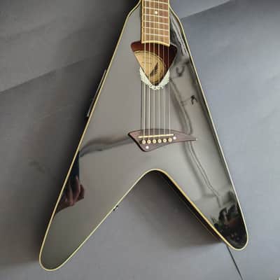 Dean Vcoustic Flying V Black 2008 image 3