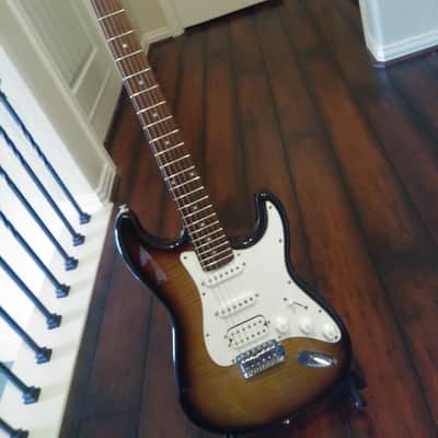Austin Strat Style Guitar HSS - Sunburst - Flamed Maple Top/Back image 1