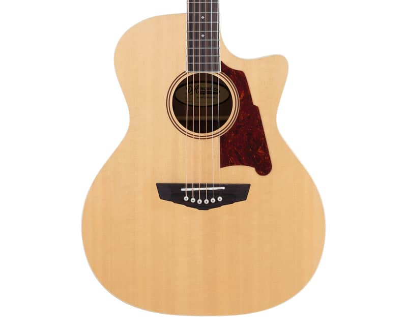 D'Angelico Premier Gramercy Cutaway A/E Guitar - Natural - Open Box image 1