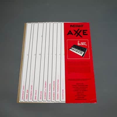 NOS ARP Axxe Synthesizer Patch Card Overlay Sheet Set