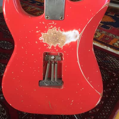 1966 Relic Fender Stratocaster, Fiesta Red, USA and Japan Parts image 10