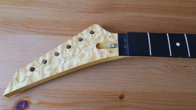 Warmoth Charvel Jackson Reverse Neck R4 Floyd Rose Wolfgang Profile Quilt Maple Headstock! image 1