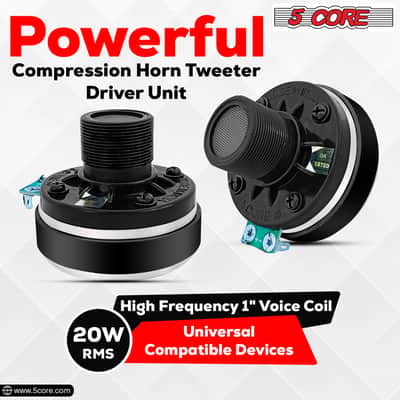 5 Core Compression Drivers Pair Horn Speaker 1 Inch Aluminum Tweeter 200W Peak 8 Ohm Pro Audio Driver image 7