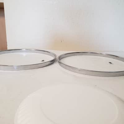 Leedy and Ludwig 12” Chrome Over Brass COB Hoops 1950’s image 9
