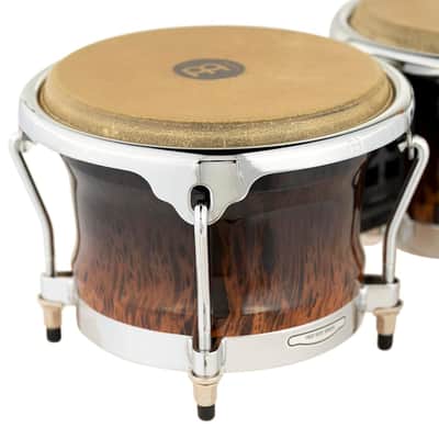 Free Ride Series Wood Bongos, Brown Burl Finish image 6