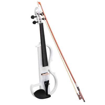 4/4 Violin Electric Violin(right hand)white-US image 6
