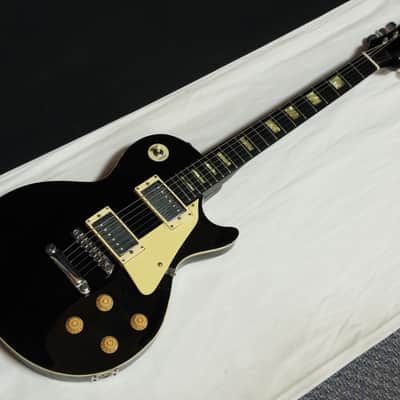 Matsumoku Memphis electric guitar used - black - with case - Single Cut style - vintage image 3