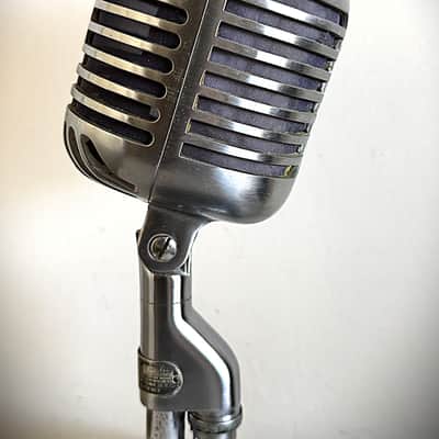 Gorgeous 1950's Shure/Bogen U10X Dynamic Microphone, works, w/cable, stand (55) imagen 6