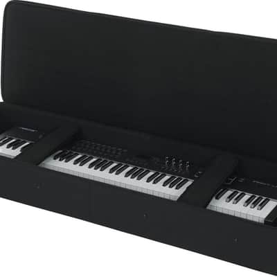 Gator GK-88 88-Key EPS Foam Lightweight Rolling Keyboard Soft Case, Black image 5
