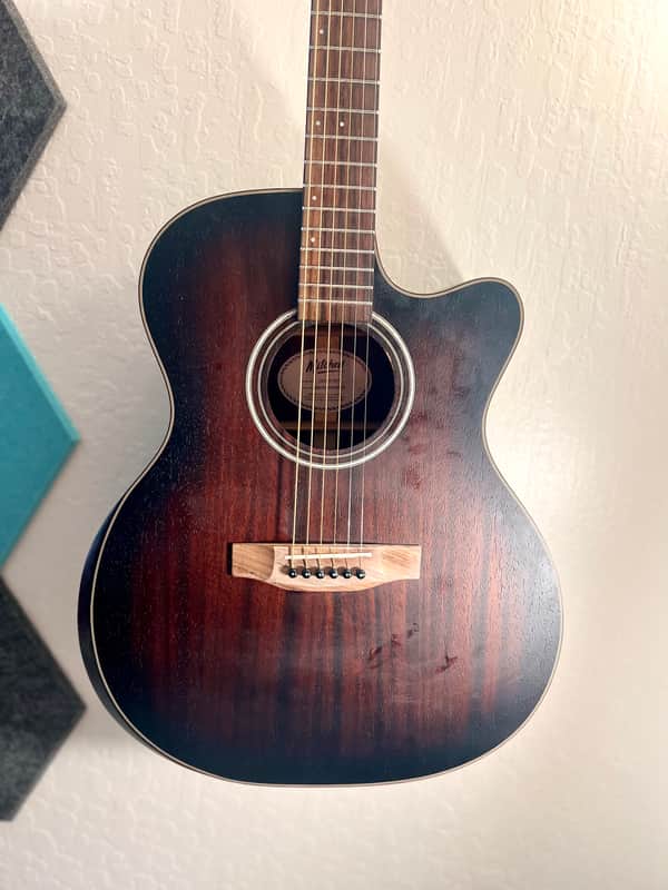 Mitchell Mitchell Terra Series T433CE-BST Auditorium-Size Cutaway Acoustic-Electric Guitar Edge Burst 2021 - Open-pore image 1