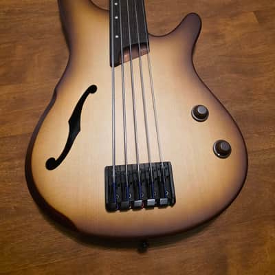 Ibanez SRH505F-NNF Bass Workshop Fretless Soundgear 2017 - Present - Natural Browned Burst Flat image 2