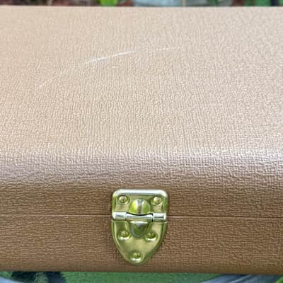 Fender G&G Strat/Tele case 2012 - Brown Tolex with gold plush interior image 13