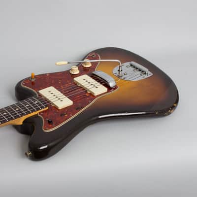 Fender  Jazzmaster Solid Body Electric Guitar (1960), ser. #47491, original brown tolex hard shell case. image 7