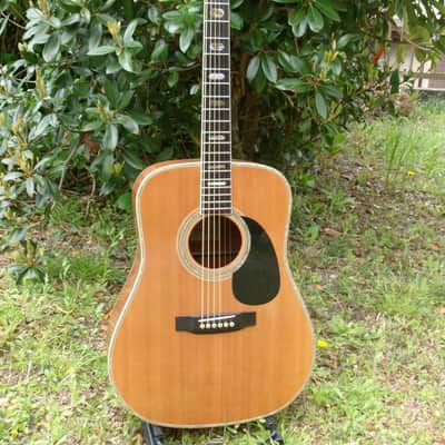 1975 Yairi YW-600 Dreadnought Guitar New Jacaranda Natural+Vintage Flight Case image 3