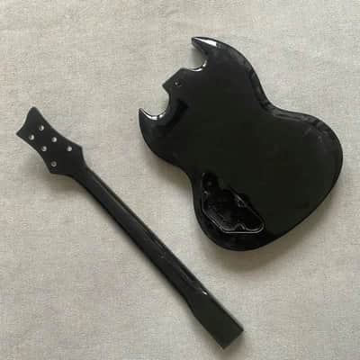 Black Palmer Glossy Black Guitar Basswood Body with Maple Neck, Rosewood Fingerboard image 9