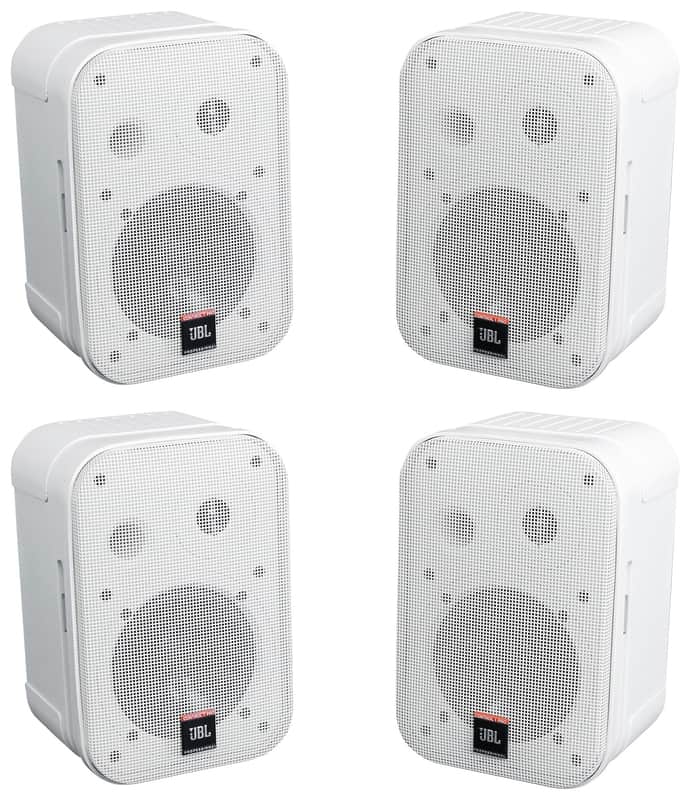 (4) JBL C1PRO-WH Control 1 PRO White 5.25" Wall Mount Home/Commercial Speakers image 1
