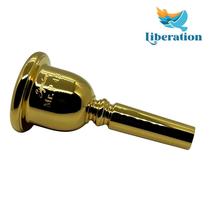 Liberation Mr. P 4.4 Signature Tuba Mouthpiece-Standard / Gold image 1