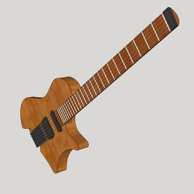 Apparatus New Model 1 | (Pre-Order) Handmade, headless, ergonomic, single-cut, multiscale guitar image 4