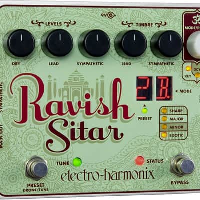 Electro Harmonix Ravish Sitar Guitar Effects Sitar Emulator Pedal image 2