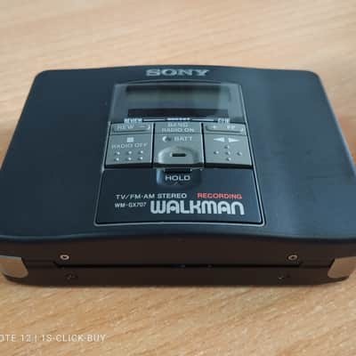 Sony GX 707 1992 - Sony Walkman recorder radio Cassette player WM-GX 707 Black working image 3