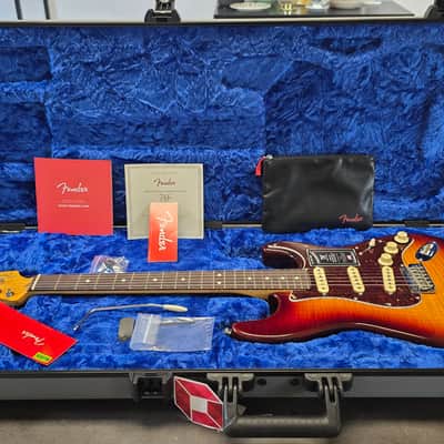 Fender American Stratocaster 70th Anniversary BRAND NEW Professional II AAA Flame Top Comet Burst Sunburst USA Strat FSR Limited Special Edition Guitar image 2