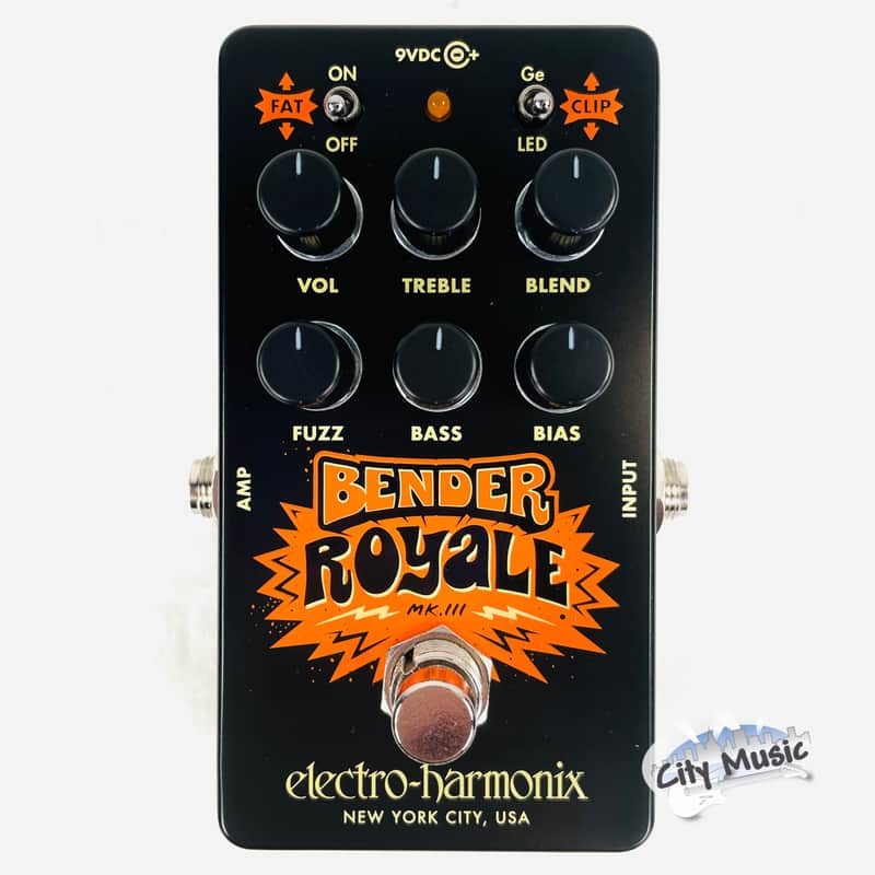 Used Electro-Harmonix EHX Bender Royale Germanium Fuzz Guitar Pedal Black ♫ image 1