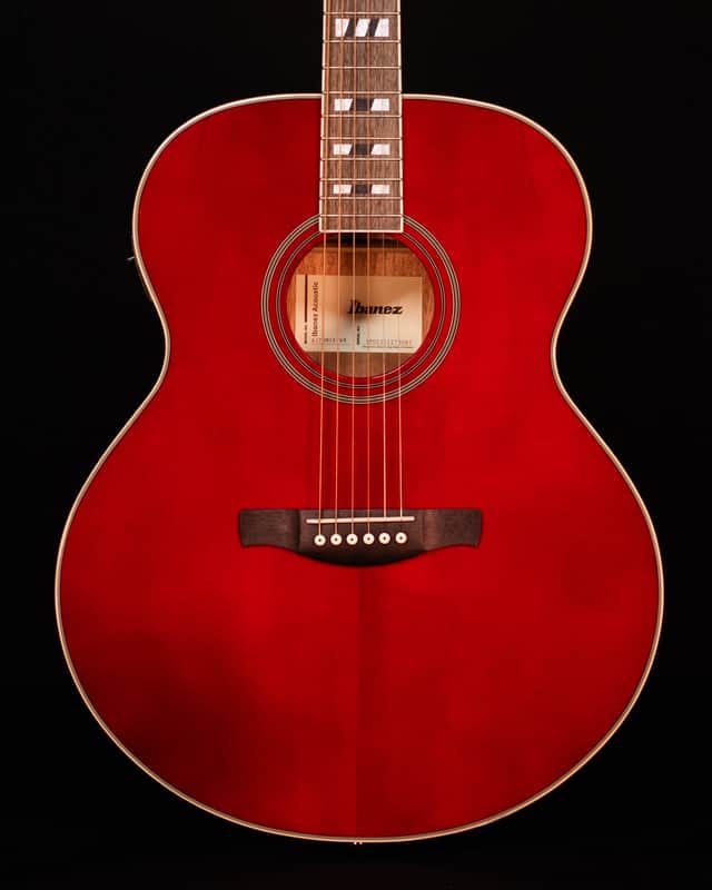 Ibanez AJ70M1E Artwood Series A/E Acoustic Guitar, Wine Red image 1