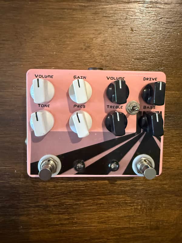 Boutique Dual Stage Overdrive Pedal Pink 2010s - Pink image 1