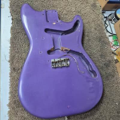 1963 Fender Duo-Sonic with Rosewood Fretboard - Transparent Red under Purple image 21