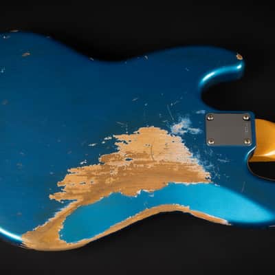 2014 Fender Custom Shop '64 Jazz Bass Heavy Relic - Lake Placid Blue with Matching Headstock | USA 1964 Vintage Reissue 4-String | CoA OHSC image 11
