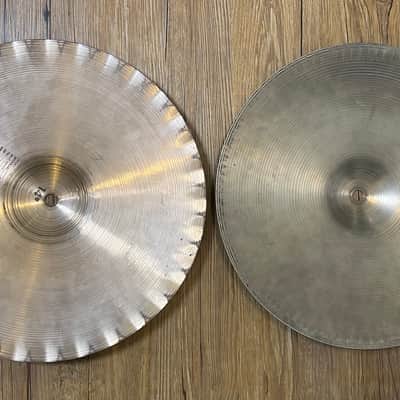 Paiste vintage 2002 black label sound edge 1042 grams & formula 602 913 grams 14" Hi-Hat pair 1970’s-80’s - Traditional VIDEO! image 2
