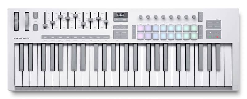 Novation Launchkey 49 MK4 White 49-key MIDI Ableton Live Keyboard Controller image 1