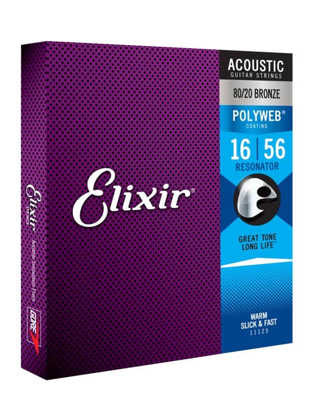 ELIXIR 11125 Resonator Acoustic 80/20 Bronze With Polyweb Coating (.016 - .056) image 1
